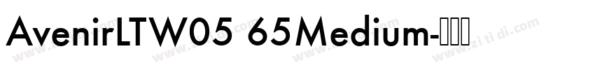 AvenirLTW05 65Medium字体转换